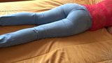 Great ass of my hairy mature wife in jeans caressed snapshot 16