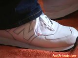 Feet loving homo JP teasing in his sporty socks snapshot 3