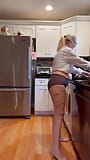 OLDER GILF IN GRANNY PANTIES CLEANS KITCHEN snapshot 6