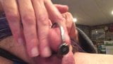 Sounding with chastity cage and masturbating snapshot 2