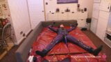 Self Bondage, Sensory Deprivation And Doxy Magic Wand Harness - Cute Girl In Rubber Latex Catsuit snapshot 19