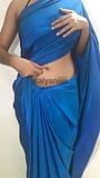 Kalyaniiiii- Blue Sari- Hot Talk snapshot 3