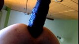 Trying my new monster cock. Big black dildo dick inside me!! snapshot 13