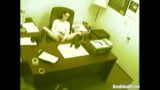 Secretaria masturbándose el coño en la oficina snapshot 9