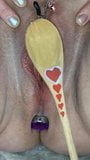 Valentine’s Day – Wooden Spoon pussy spanking snapshot 15