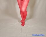 Little cock in shiny red sheath pantyhose snapshot 3