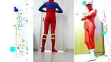 Divirtiéndose en traje de Superman Zentai snapshot 10