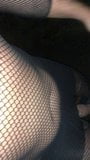 Walk in the Rain with Nylon Fishnet Catsuit snapshot 1