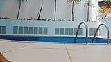 Na piscina se casa relaxamento snapshot 3