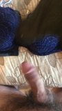 Jerking off with the other half of wifes bras and panties snapshot 16