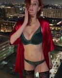 MILF flashes her body at the penthouse (stockings, nylon) snapshot 1