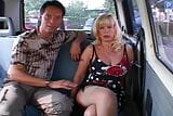 Busty and old German slut eating warm cum in the back of the car snapshot 5