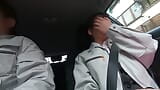 Eine ruhige verheiratete frau, die ihren job müde ist, wird von ihrem chef im auto während einer Fahrt um die Uhr verführt snapshot 1
