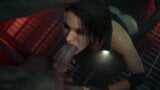 Resident Evil - Jill Valentine trio pijpbeurt sperma pov (geluid) snapshot 2