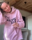 Brie Larson dancing snapshot 1