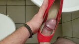 Fucking and cum open toe red heels snapshot 9