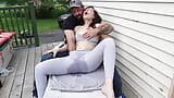 Romantic Outdoor Squirting in Yoga pants - with Jess & Tony snapshot 11