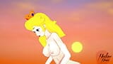 Super Mario Bros Prinzessin Peach stöhnt am Strand snapshot 13