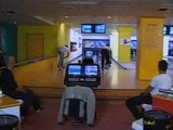 Two brunettes in a bowling center snapshot 1