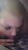 Sexy blonde bbw slordig zuigt harde pik diep in keel sperma in mond op gezicht snapshot 6