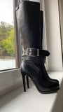 Super sexy Lederstiefel 360 Ansicht snapshot 1