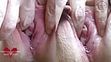 Pussy presentation and masturbation with the Satisfyer. Close up from 2 perspectives. snapshot 13