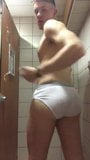 Chav lad wankin in gym showers snapshot 6