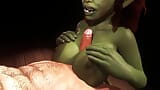 Chica duende en las tetas - clip corto porno en 3D snapshot 8