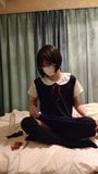 日本人cd女子高生制服madzmoto sunがベッドで射精 snapshot 1