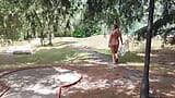 Walking completely naked in public street and play with my pussy snapshot 20