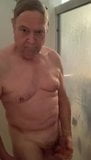 Handsome Grandpa having a shower snapshot 9