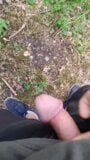 German daddy unpacks his cock outside and cums neatly snapshot 4