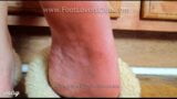 Goddess Feet in Slippers! Sexy Soles in Ugg Slippers Closed Toe Slip on, Barefoot, Bare Feet, Foot Fetish, Shoeplay, Lat snapshot 12