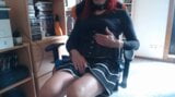 Sissy in Chastity playing and cums hard. snapshot 2