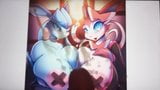 Glaceon x sylveon yuri lesbisches Sperma-Tribut-Sop snapshot 9