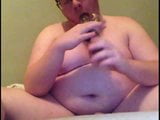 Fat faggot jerking after play with dildo snapshot 3