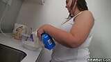 Cooking brunette fatty banged from behind snapshot 5