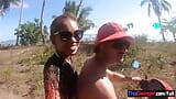 Strandsex in der Öffentlichkeit mit thailändischer freundin mit dickem arsch, die einen erstaunlichen dicken arsch hat snapshot 3