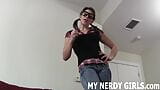 Nerdy girls know how to make guys cum the hardest JOI snapshot 3