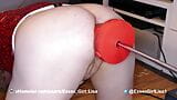 Anale machine neukt met John Thomas Toys "Henry" dildo snapshot 3