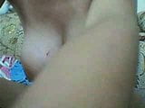 Menina asiática mostra sua buceta peluda e peitos grandes na webcam snapshot 10