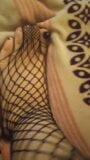 Unpedicured feet in fishnets snapshot 2