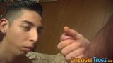 Latino Rion Rivers facialized by his straight thuggish buddy snapshot 16