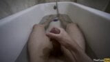 POV: Hot Guy Masturbating in the Bathtub & Cumming Thick Load - Intense Male Orgasm snapshot 10