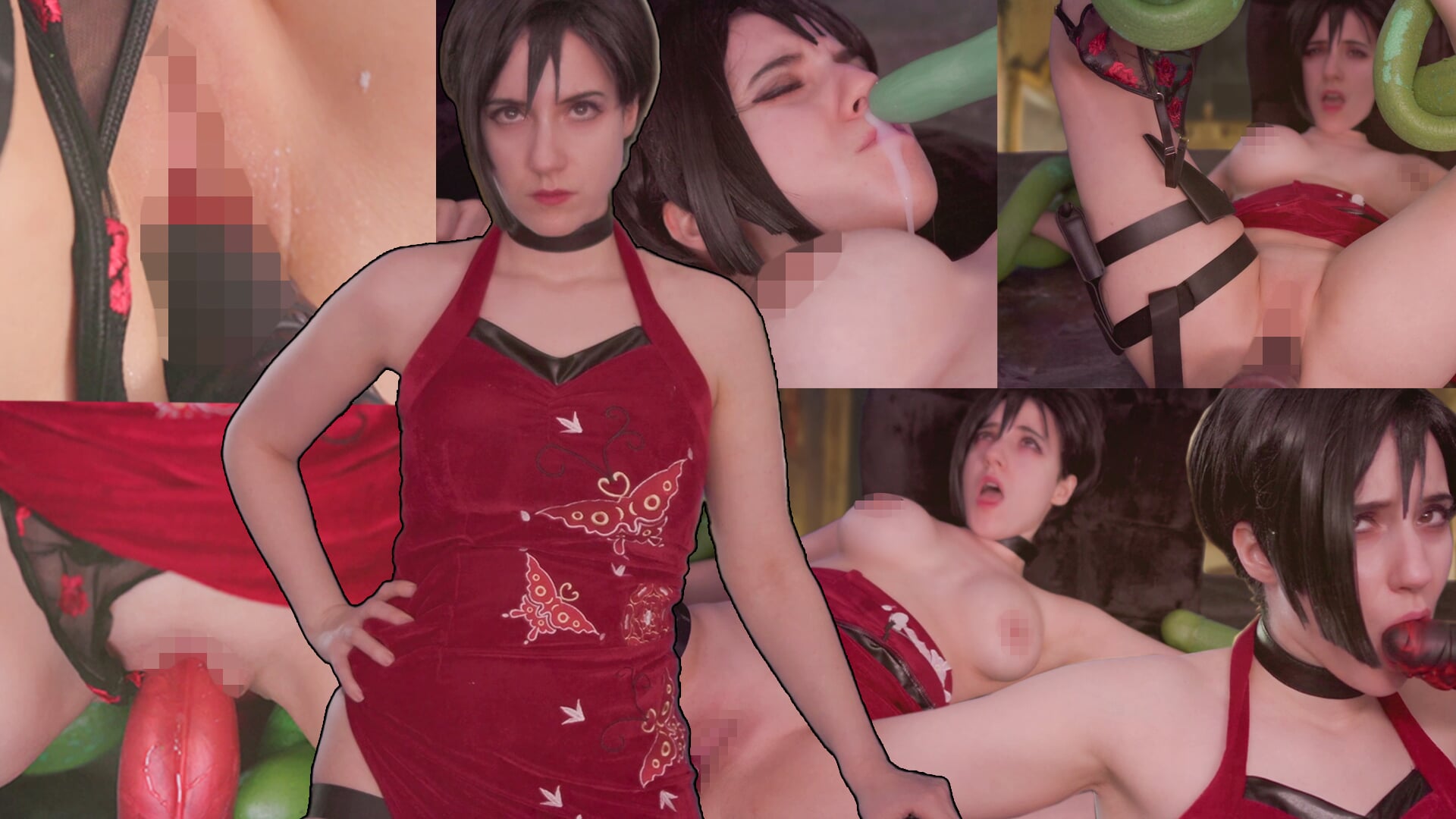 Ada Wong Gets Ambushed And Bred By Monster -While waiting for Leon to rendezvous with her in Salazar's Castle, Ada Wong gets ambushed by creature capable of evolving to meet it's sexual needs.