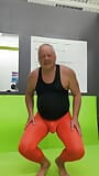 Felt up in thin orange tights at the gym snapshot 3