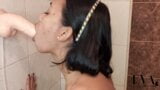 Blowjob mit Mitbewohnerin im Badezimmer snapshot 18