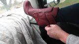 putting my red boots on snapshot 1