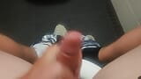 Masturbating in a Public Toilet - Big Load snapshot 1