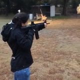 Rachel Starr fires a weapon snapshot 2